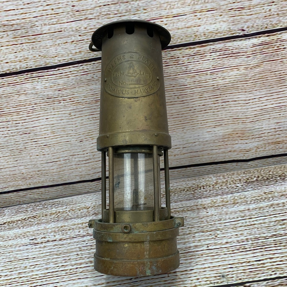 Vintage Weems & Plath Brass Yacht Lamp‎ Oil Lantern Nautical Marine Ship